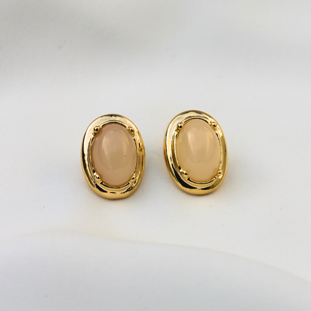 Oval Stone Studs