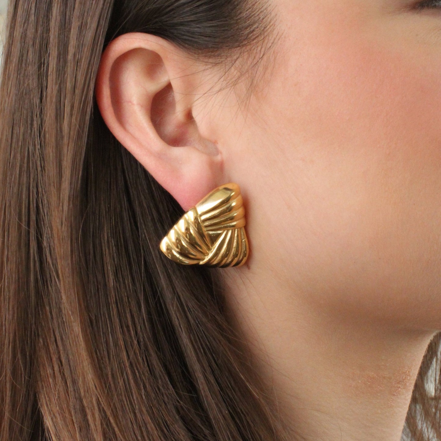 Triangle Textured Earrings