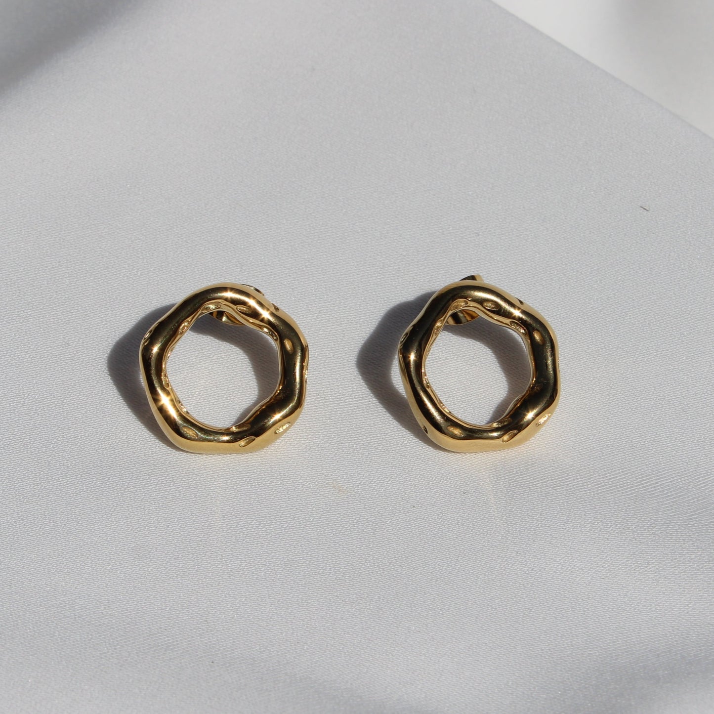 Textured Circle Studs