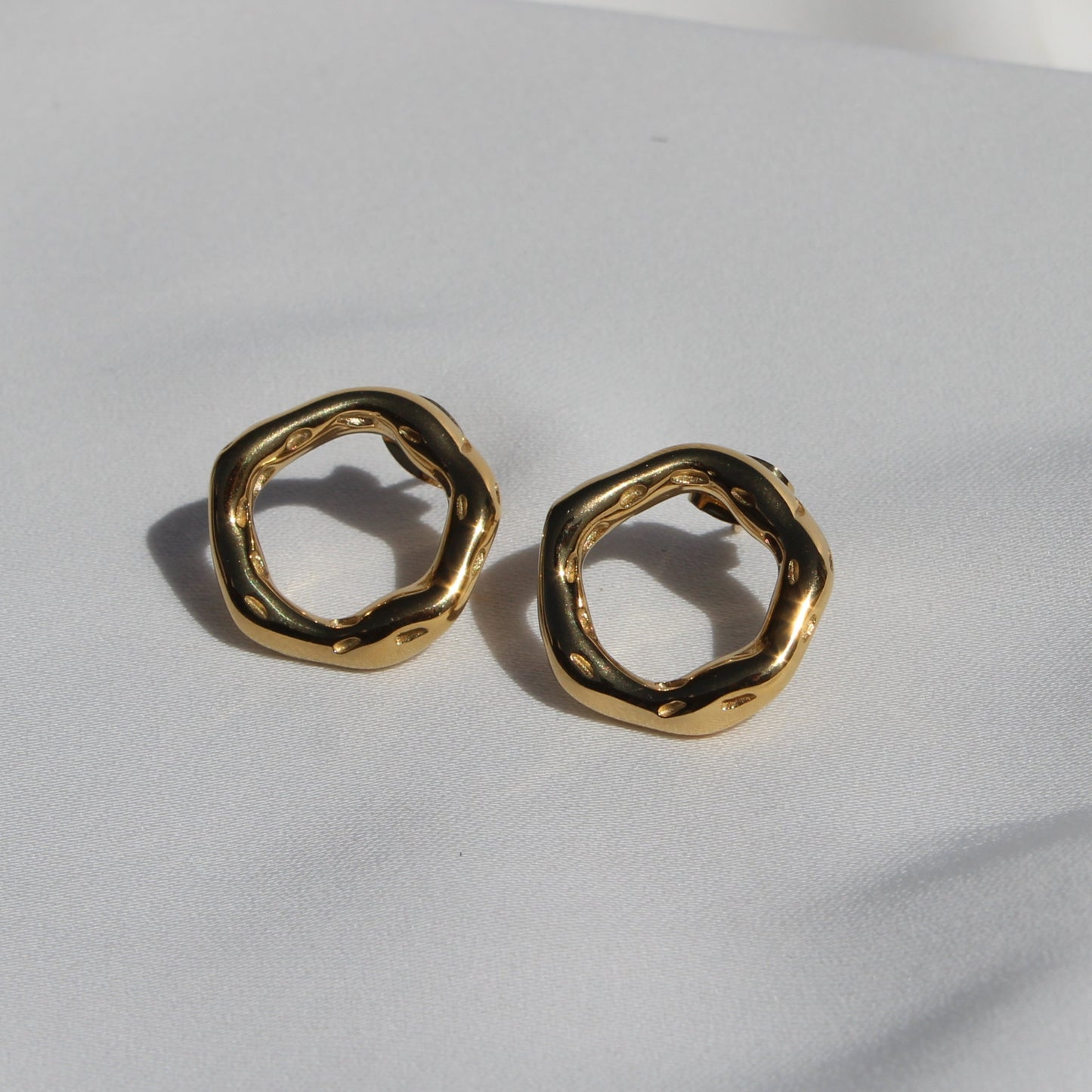 Textured Circle Studs