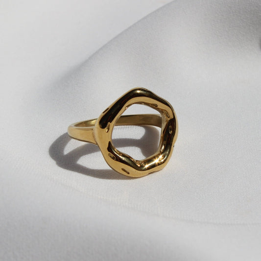 Textured Circle Ring