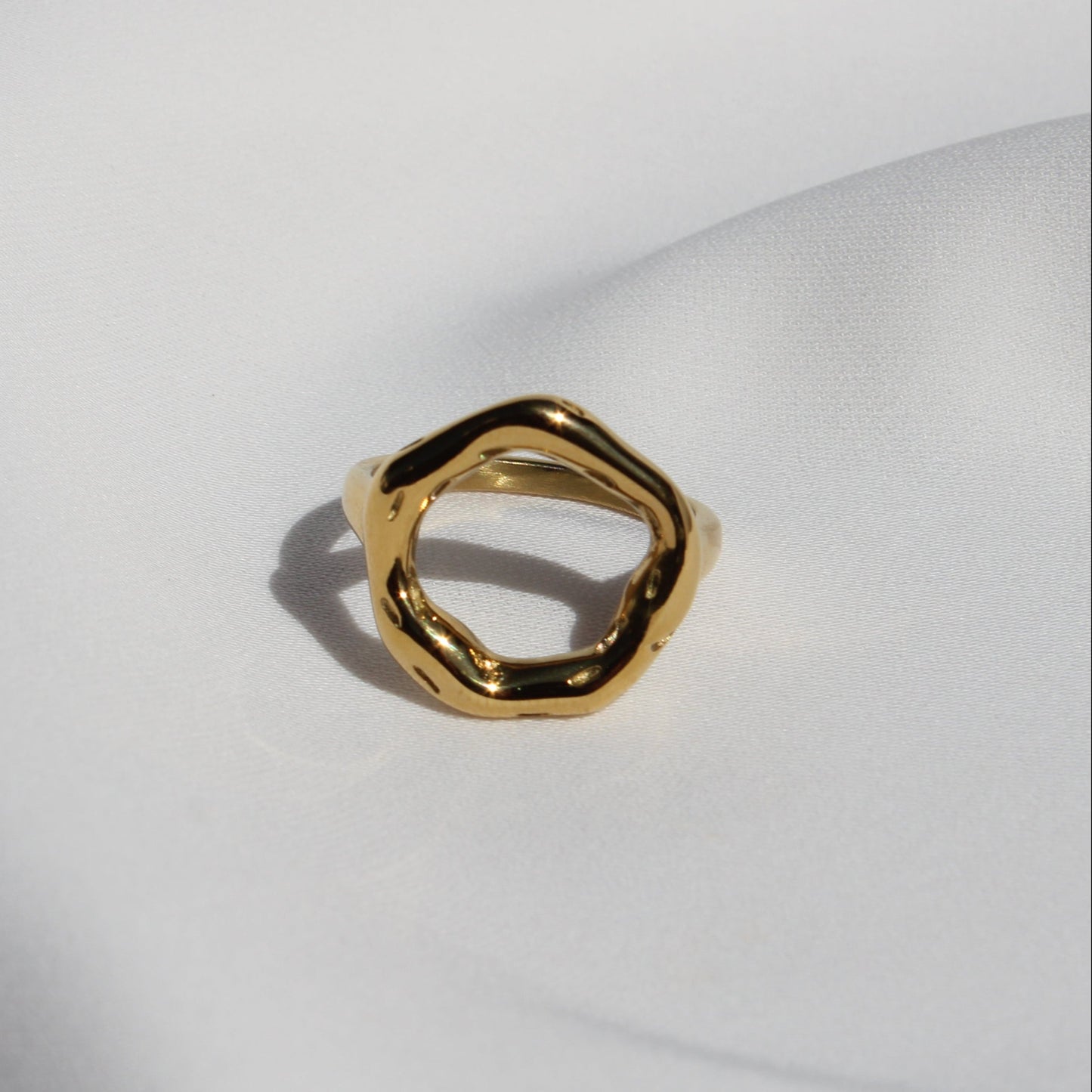Textured Circle Ring