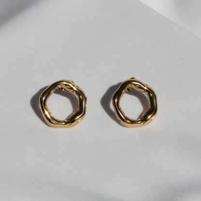 Textured Circle Studs