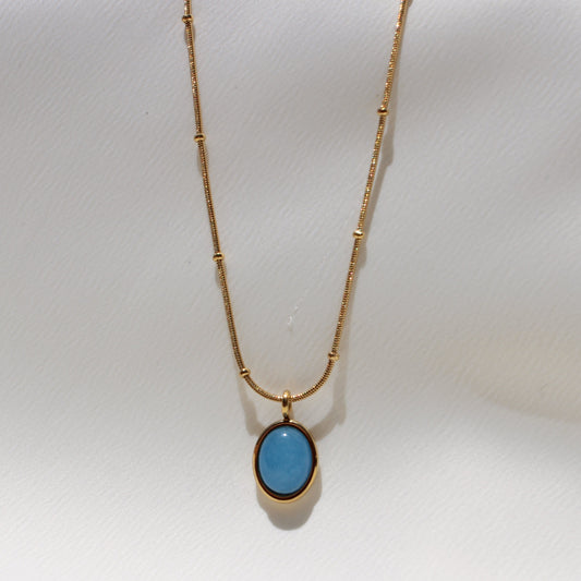 Light Blue Charm Necklace